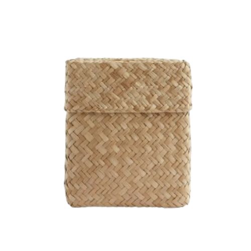 Caja Cuadrada Tapa M  Natural