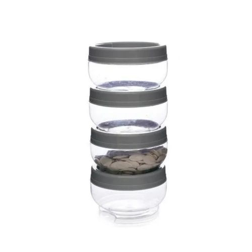 Juego Organizador Gira Y Traba 4Un 4X220Ml Gris