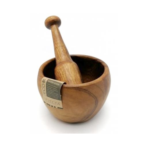 Mortero de Madera Machacador 13*9Cm