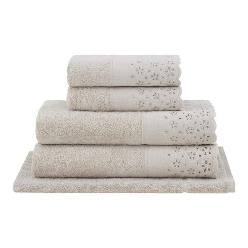 Jgo 5Pzs Toalla Crystal 500G 1711 Beige 2 70X140 2 48X90