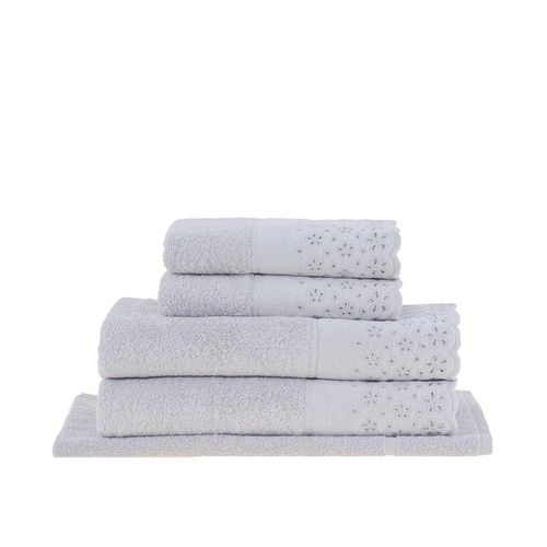 Jgo 5Pzs Toalla Crystal 500G 1943 Gris 2 70X140 2 48X90 P