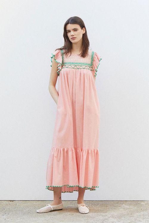 Vestido Sin Mangas Volante