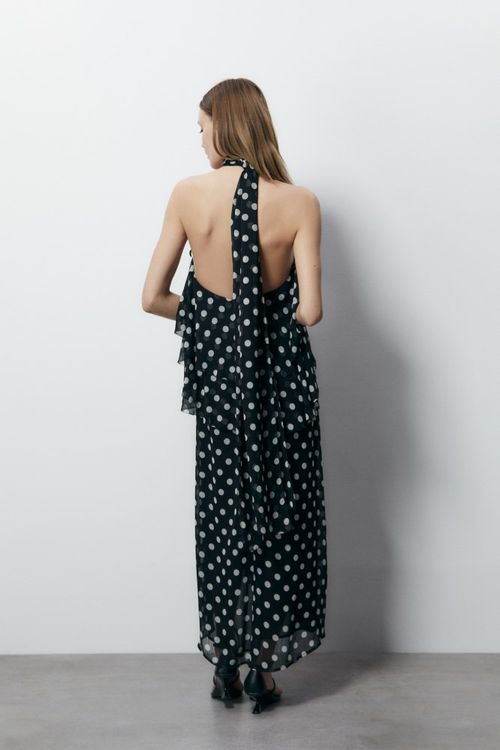 Vestido Halter Lunares
