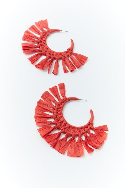 Pendientes Aro Rafia