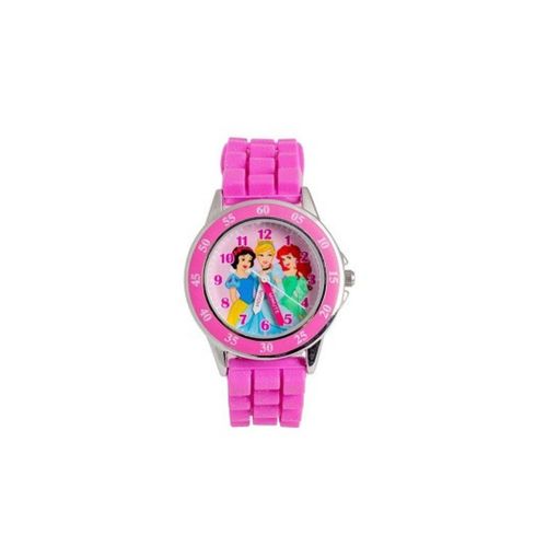 Reloj Princesas Análogo Para Aprender Rosado