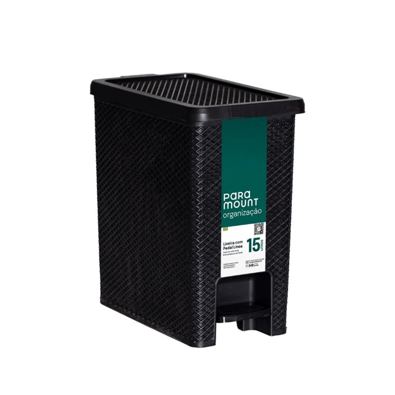 Papelera%20C%20Pedal%2015%20Lts%20Preta%20Linea