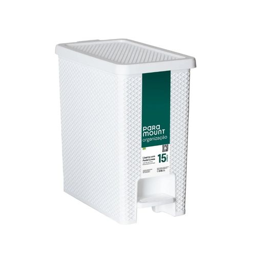Papelera C Pedal 15 Lts Branca Linea
