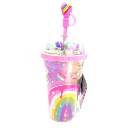 Rainbow Vaso Con Pajita