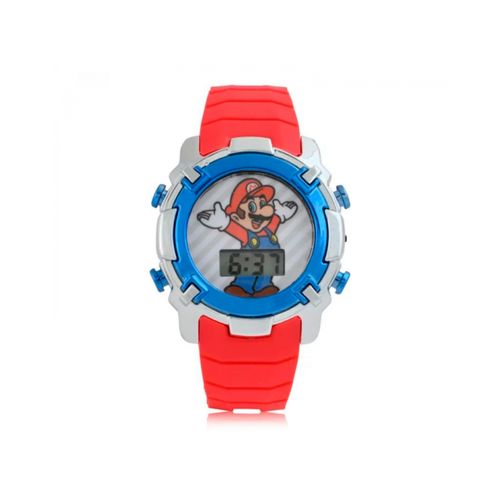 Reloj Super Mario Lcd Parpadeante Marco Metal
