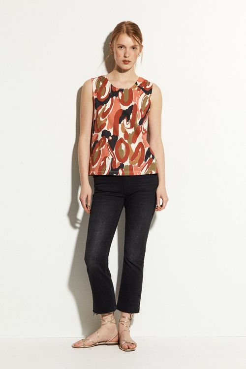 Blusa Tirantes Estampada