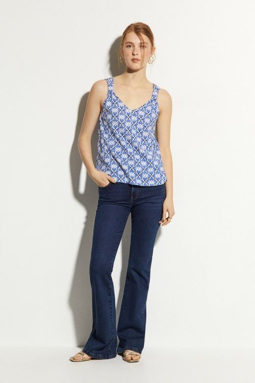 Blusa Estampada Basica Sin