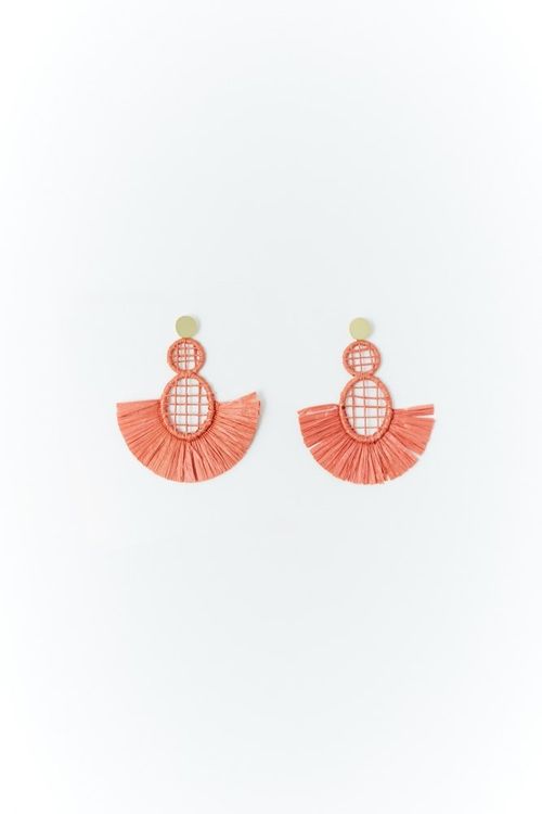 Pendientes Rafia Raqueta