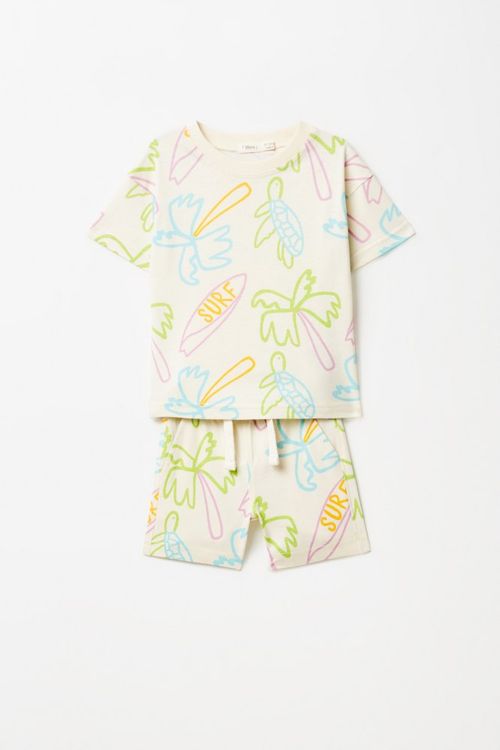 Conjunto Algodón Estampado Playa