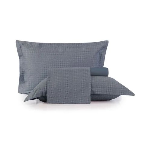 Jgo De Sábana 4Pc Tacto Satinado 280X240 Azul Provenzal