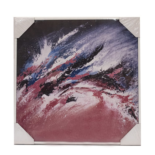 Cuadro 60Cmx60Cm Rosado Azul Abstracto