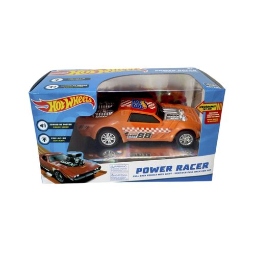Vehiculo Pullback Hot Wheels Con Luz Y Sonido