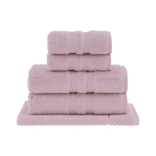Juego 5Pzs Toalla Algodon Egypcio 550 G M2 3221 Rosa 2 77X140+2 48X90+Pie