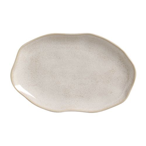 Fuente Ovalada Llana Bio Avant Garde Stoneware 30X20Cm Latte