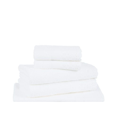 Juego 5Pzs Bano Crystal Blanco 70X140