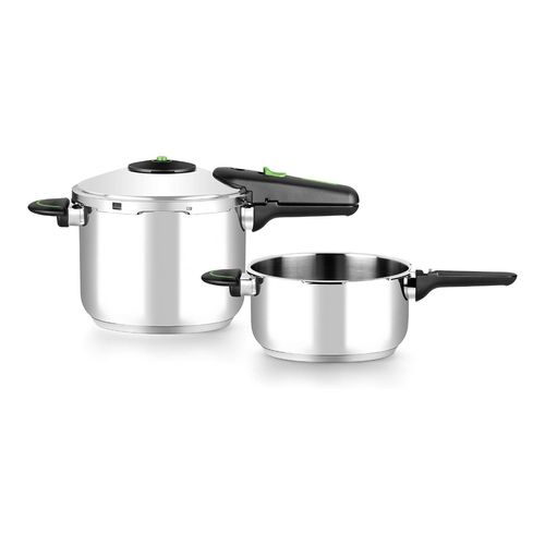 Set 2 Olla A Presion Acero Inox 4 Y 6 L Presto