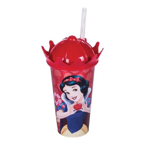 Vaso Con Tapa Corona 500Ml Princesa Blancanieves