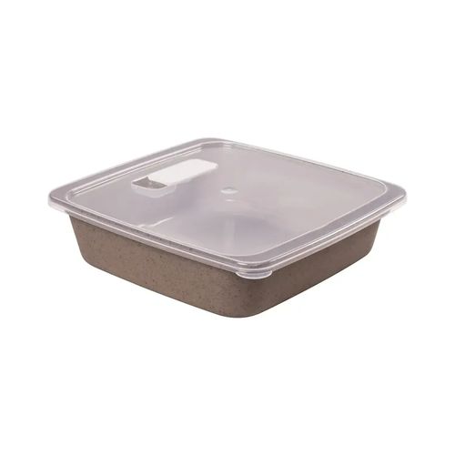 Tupper Duo 360 Cuad Con Tapa 390Ml Ceniza Marmolado