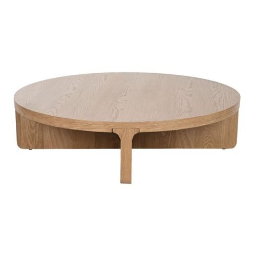 Mesa Centro Roble Mdf 121X121X31 5 Veneer Natural