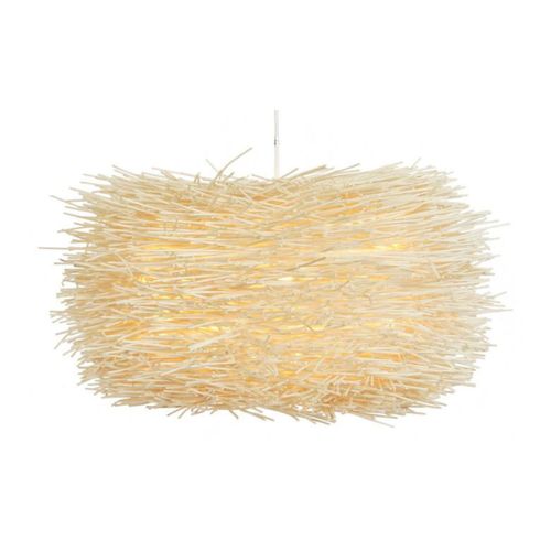 Lampara Techo Ratan Hierro 60X60X35 Nido Natural