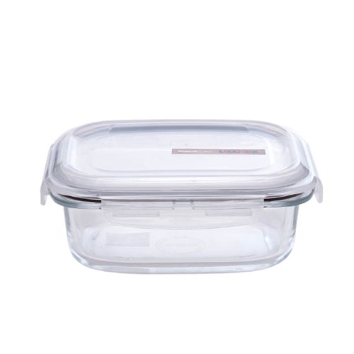 Tupper De Vidrio 600 Ml Tapa Blanca Look (White L