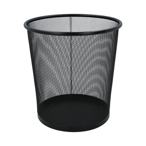 Cesto Calado P Basura 26 5X29 5 Metal Redondo Negro