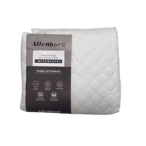 Protector De Colchón Con Elástico Impermeable Toque Acetinado - 1 10M X 2 03M X 50Cm