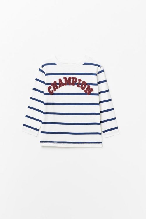 Remera Rayas Bordado Champion