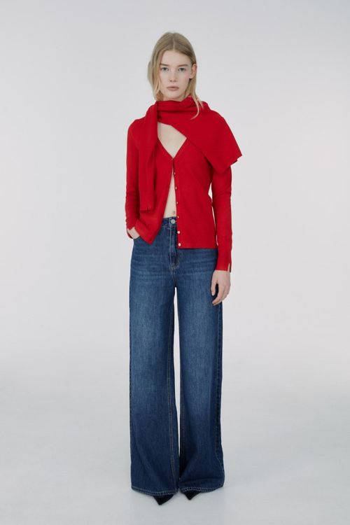 Cardigan Básica Cuello V