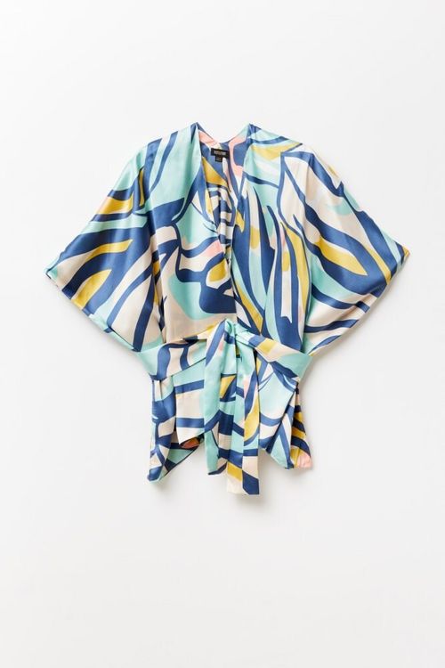 Kimono Satinado Cinturon