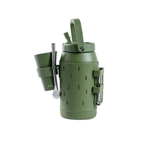 Termo Acero Inox Doble Pared +Guampa+Bombilla - Kit Tereré 2.0