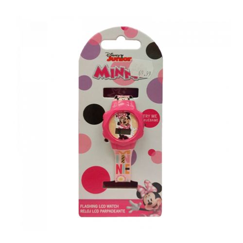 Reloj Minnie Lcd Parpadeante Correa Impresa