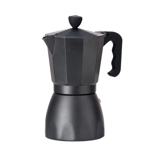 Cafetera Aluminio Negro 1 Tazas Vitroceramica