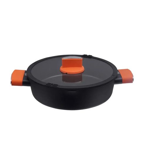 Olla Con Tapa Y Mango Naranja 26Cm