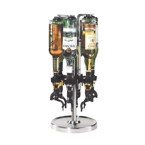 Dispensador De Licor Profesional 6 Botellas Acero Inox