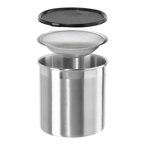 Recipiente De Acero Inox Para Aceite Con Filtro Extraible 1Lt