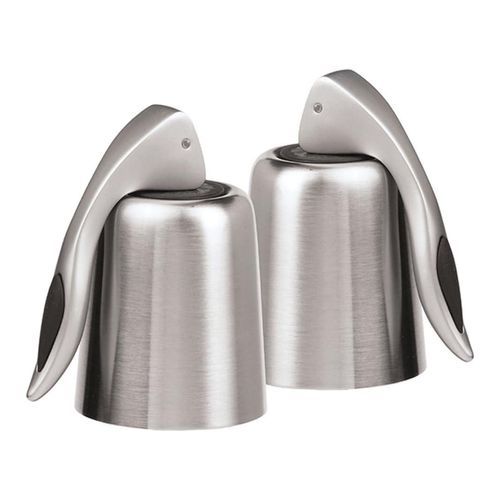 Set De 2 Tapones De Botella Acero Inox