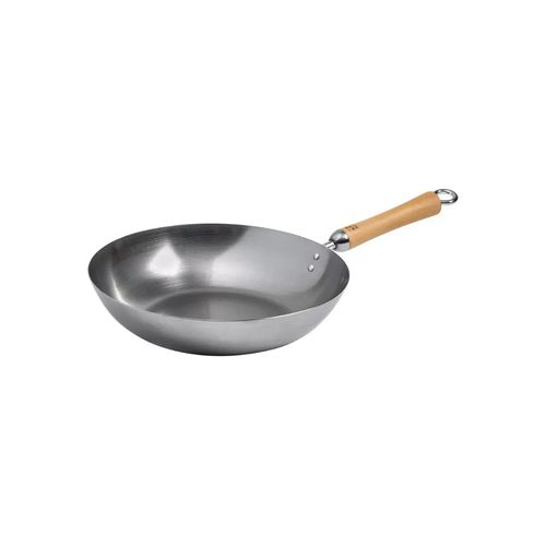 Mezclador De Acero Joyce Chen Classic Series De 12 Pulg Sartén Con Mango De Abedul