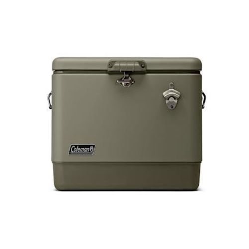 Conservadora Coleman 54 Qt Acero Inox Verde Mat
