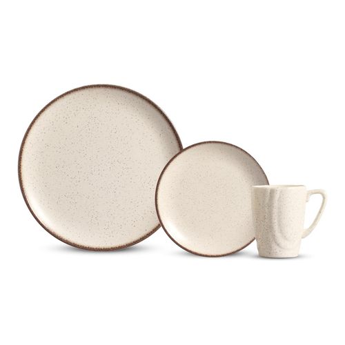 JUEGO DE VAJILLAS de 12 pzs c Taza Mug Vanilla Matte