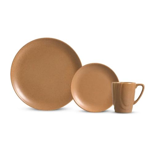 Juego De Vajillas De 12 Pzs C Taza Mug Organic Terracota Matte