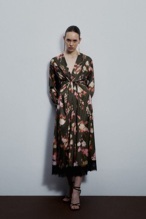 Vestido Print Encaje