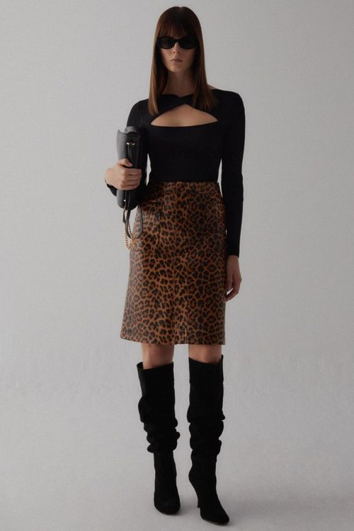 Falda Leopardo