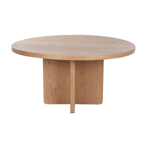 Mesa Redonda Comedor Roble Mdf 152X152X76 Veneer