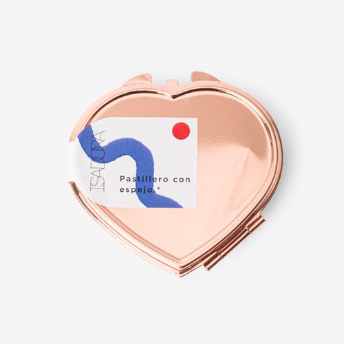 Pastillero En Forma De Corazón Y Espejo