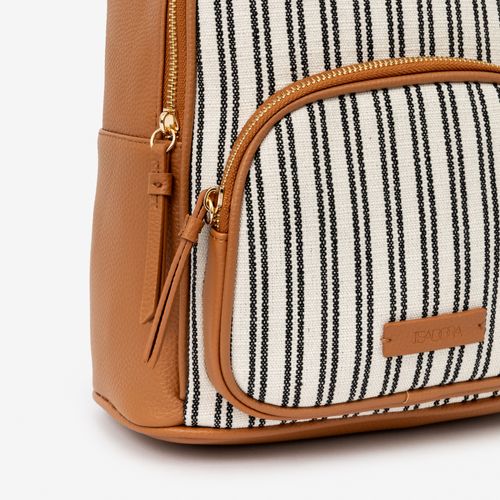 Mochila Estampada Con Bolsillo Frontal Con Cierre
